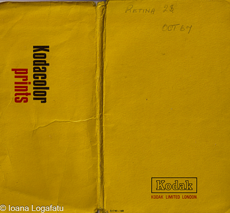 Kodacolor prints envelope from 1964 in yellow