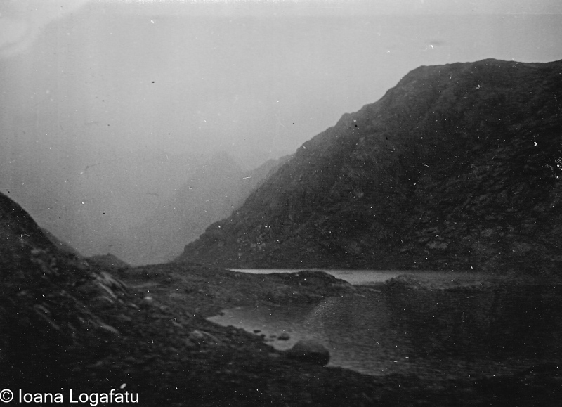 Beautiful mountain landscape shrouded in mist