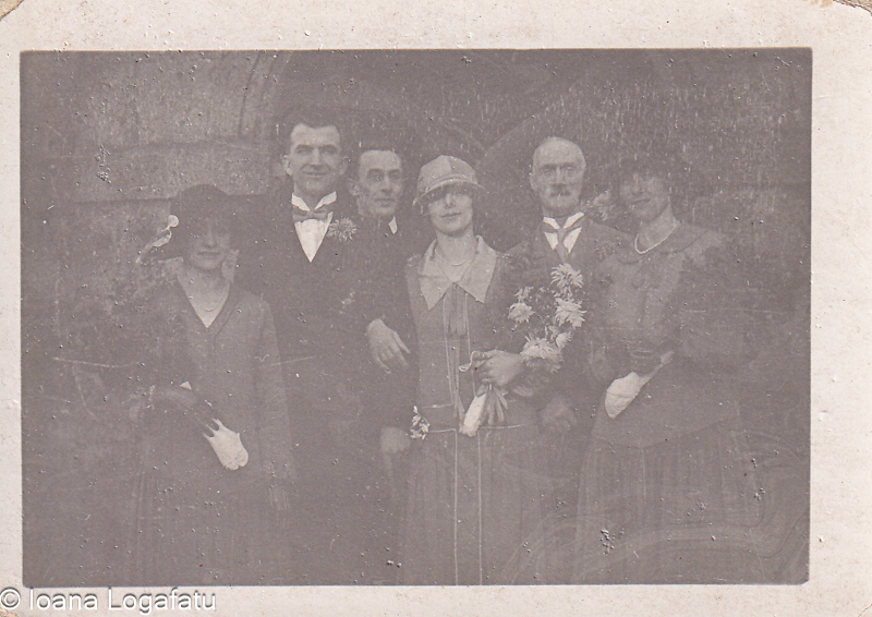 Classic sepia-toned gathering