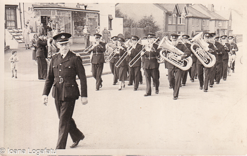 Marching band parade fills the streets with joy