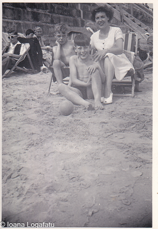 Summer beach day with family and friends