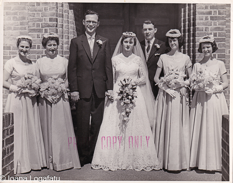 Joyful wedding with family and friends