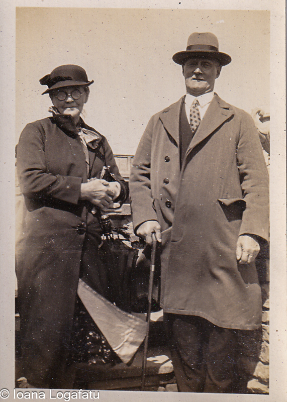 Vintage couple enjoying a sunny day outdoors