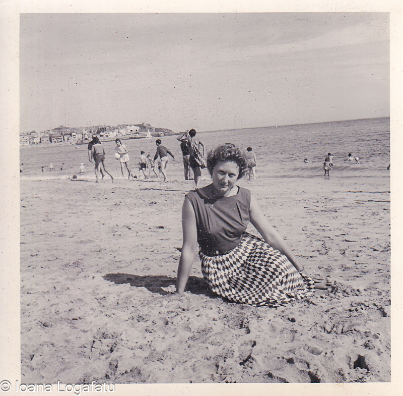 Joyful moments at the beach with friends in summer