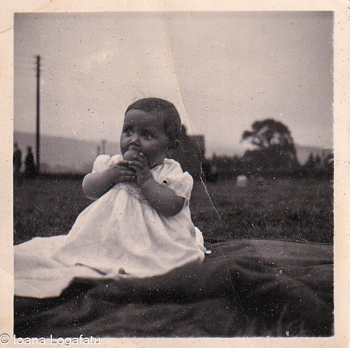 Sweet baby enjoys a quiet moment on a sunny day