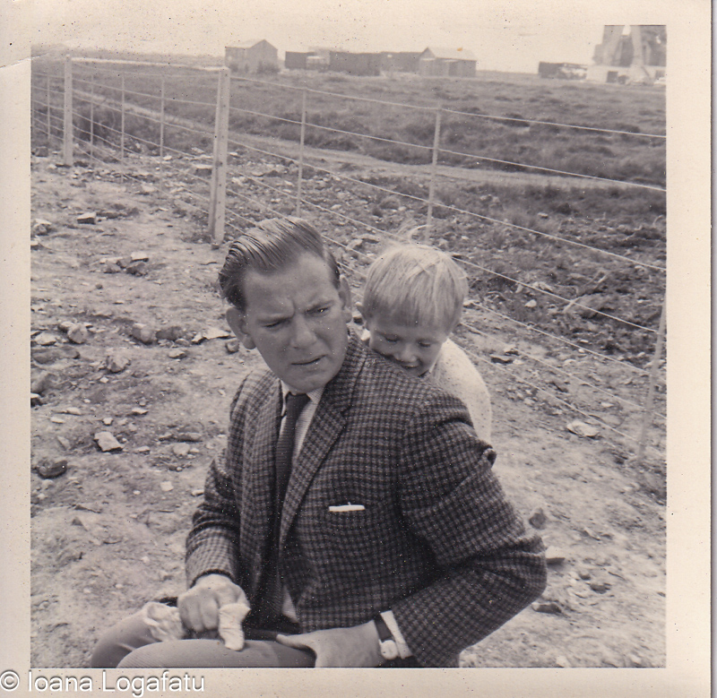 Joyful moments of a man and boy exploring together