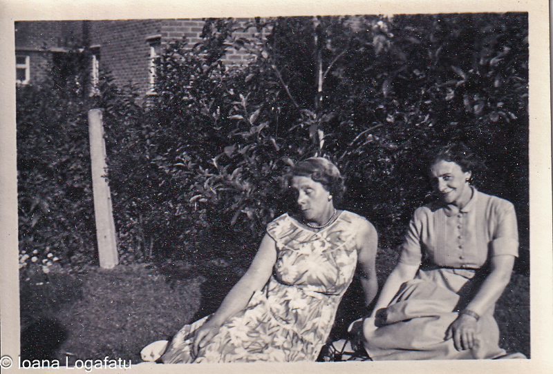 Two friends enjoying a sunny day in the garden