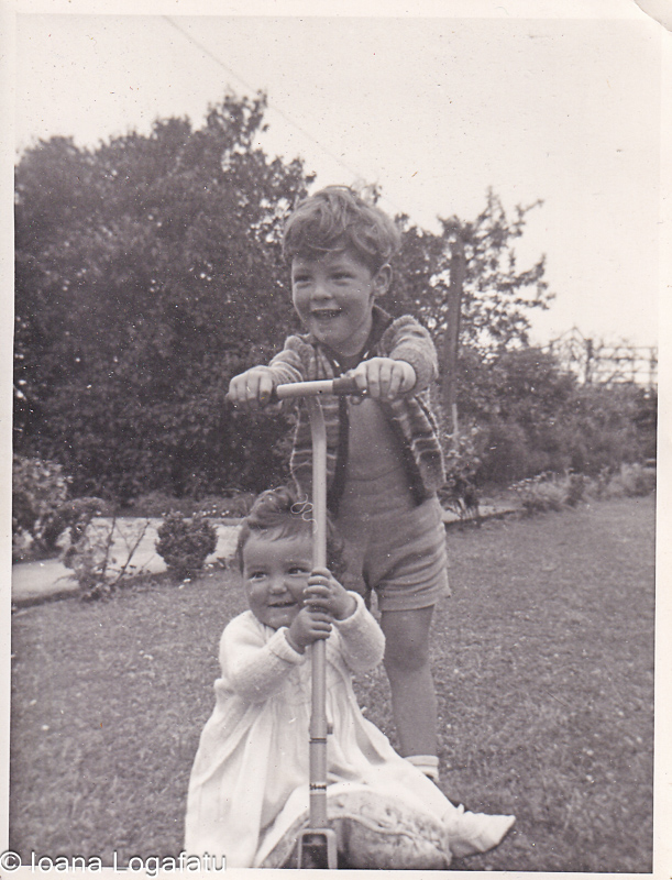 Sunny garden joy of childhood