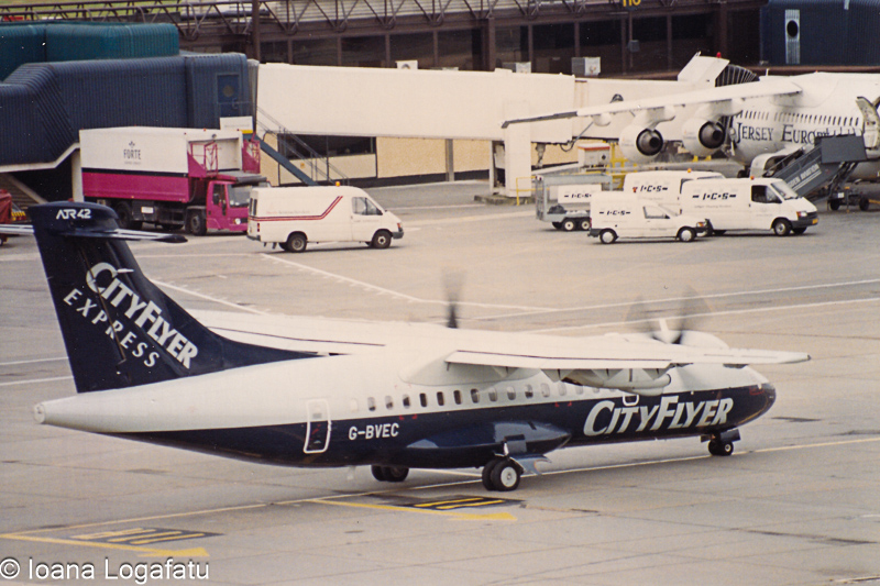 CityFlyer Express aircraft preparing for departure