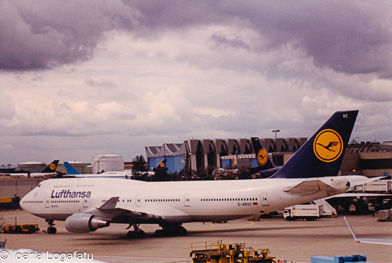 Lufthansa plane ready for takeoff