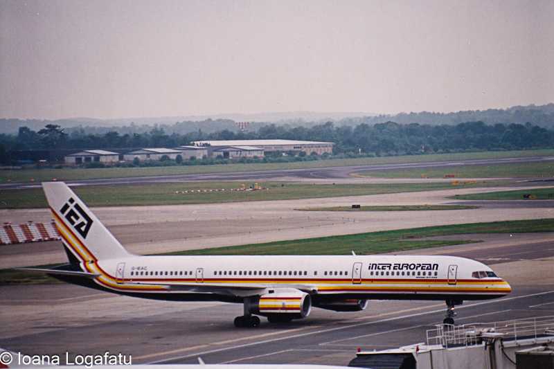 Airliner taxiing at dawn