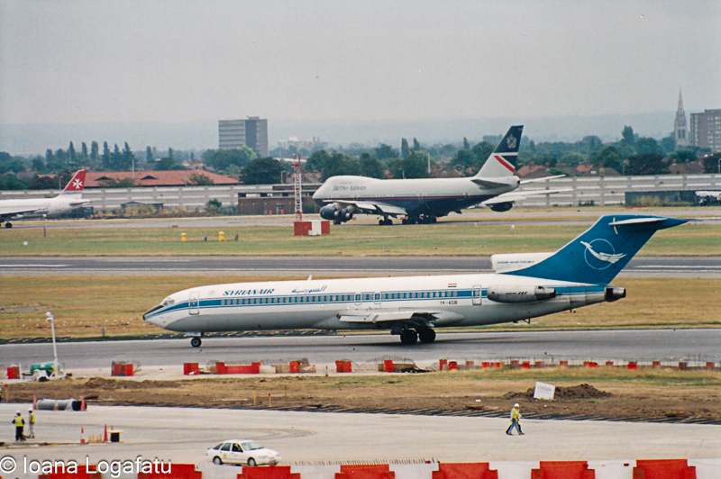 Classic aircraft fill the busy runway