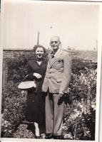 Couple enjoying a sunny day in the garden