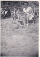 Summer beach day with family and friends