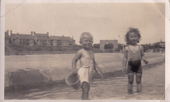 Children enjoying a sunny day at the seaside