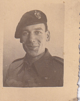 Proud soldier in uniform during service