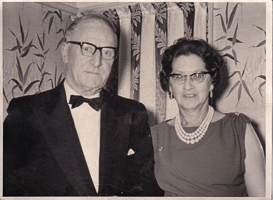 Elegant couple in evening attire