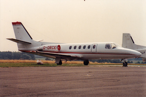 Jet on tarmac in peaceful setting