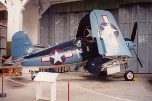 Vintage fighter plane at aviation museum