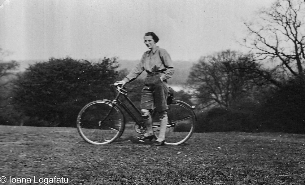 Cyclist enjoys a ride in a lush landscape