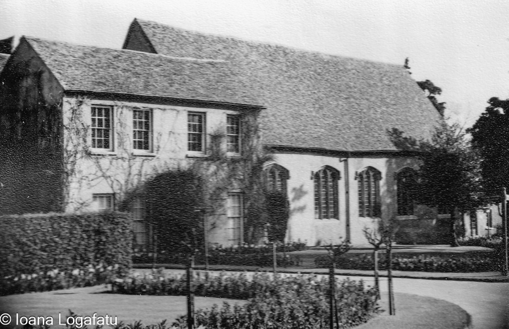 Historic building in daylight gardens
