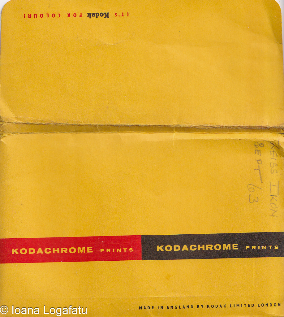 Kodachrome prints envelope from 1963 event