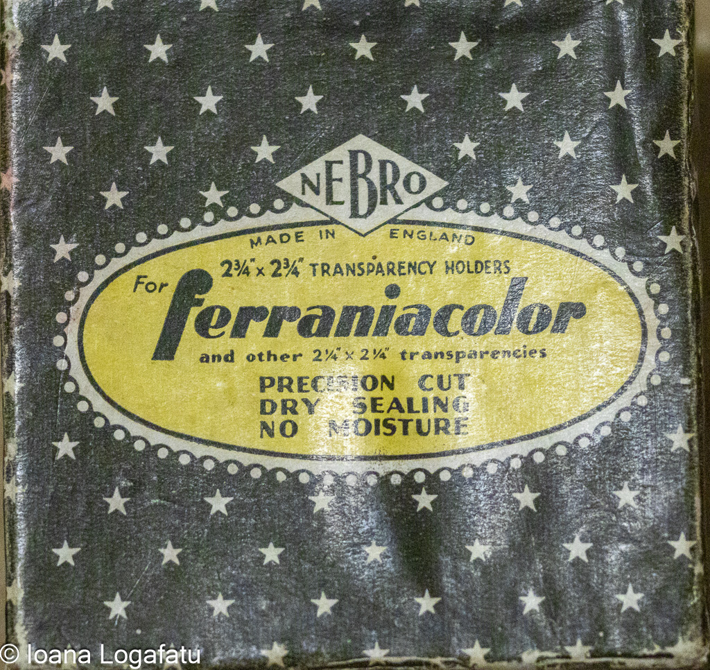 Unique vintage ferraniacolor transparency holders