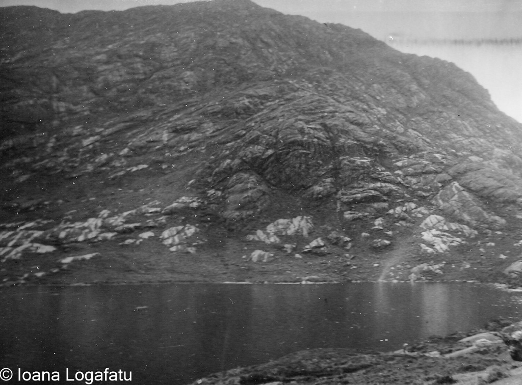 Rugged mountain landscape near a tranquil lake