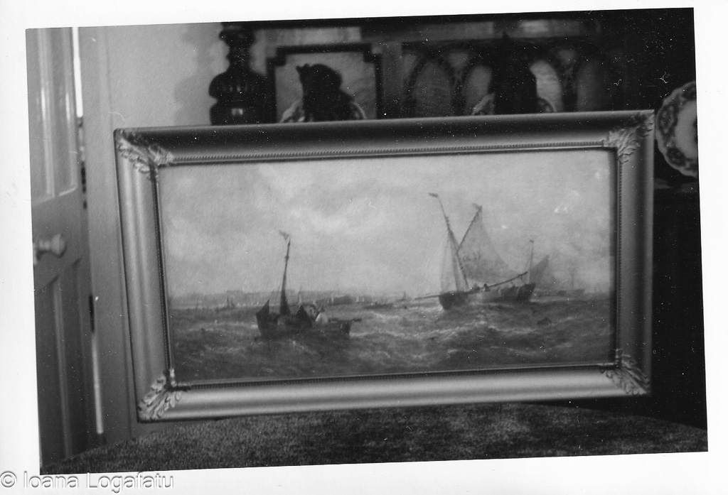 Stormy seas captured in a tranquil art piece