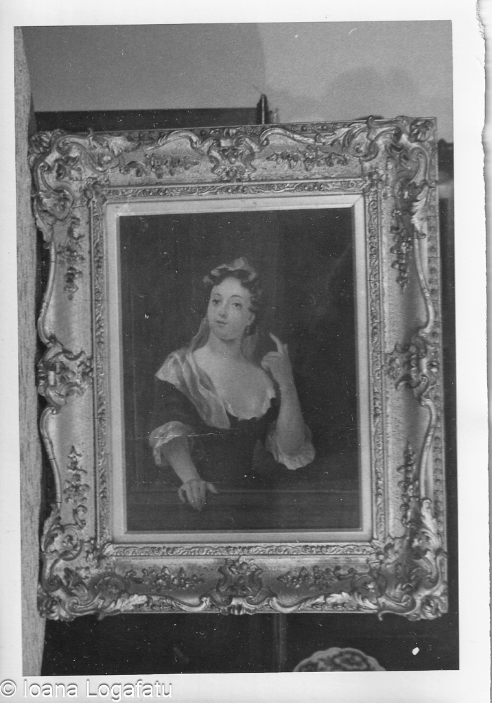 Captivating portrait framed in ornate decor