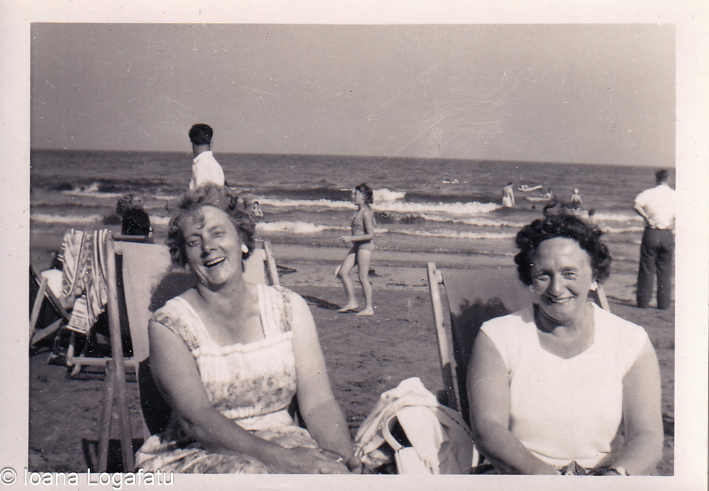Friends sharing laughter at the beach