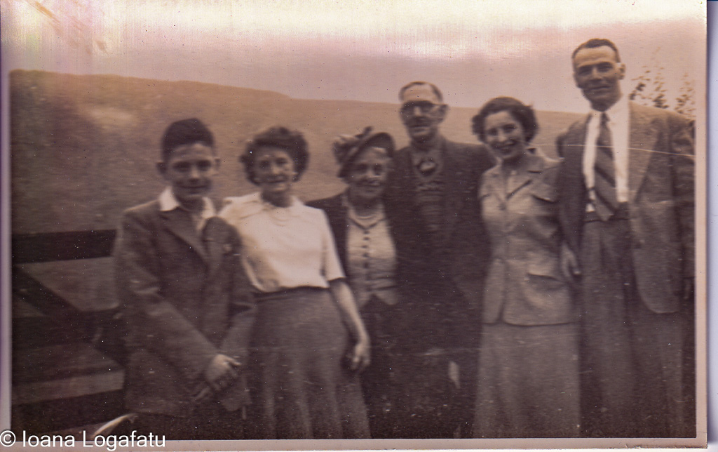Family gathering in the countryside