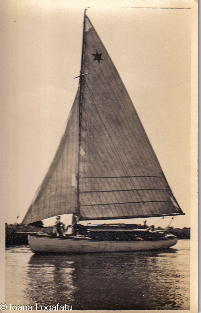 Sailboat gliding gracefully on calm waters