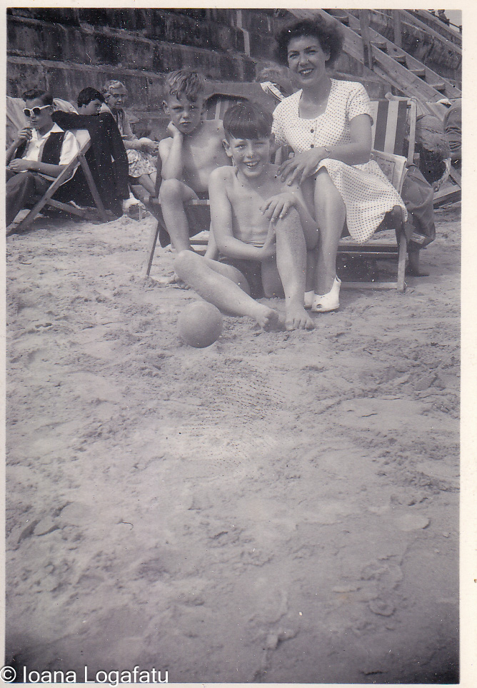 Summer beach day with family and friends