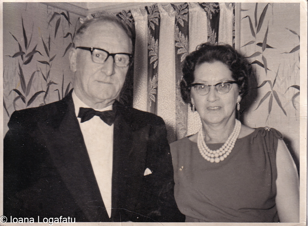 Elegant couple in evening attire