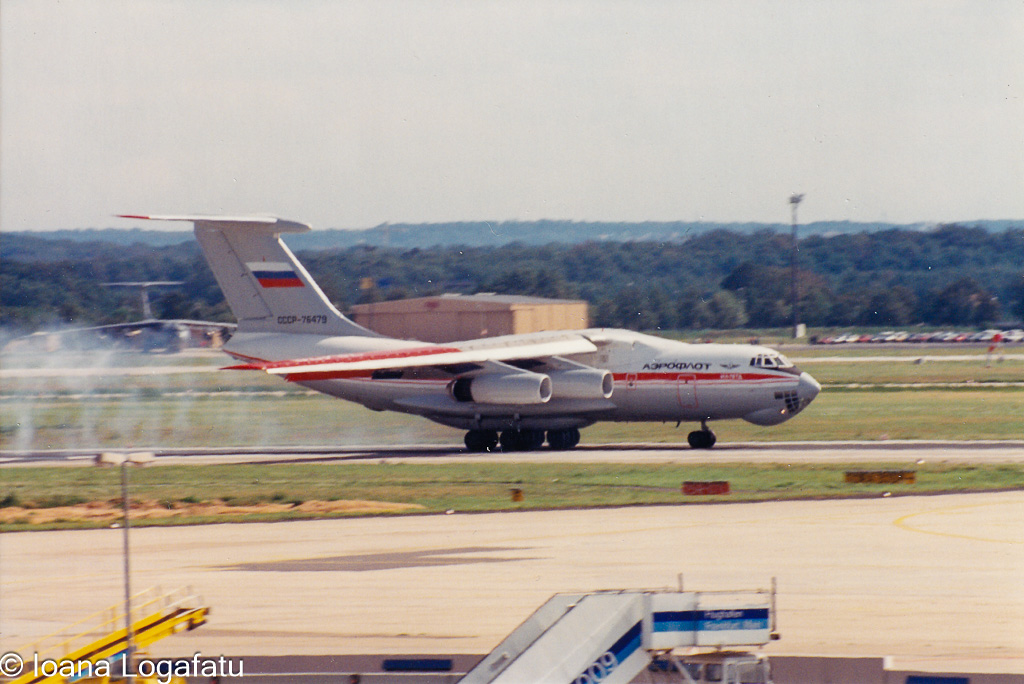 Plane landing on a sunny afternoon