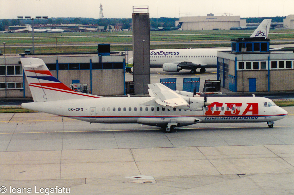 Plane on runway ready for takeoff
