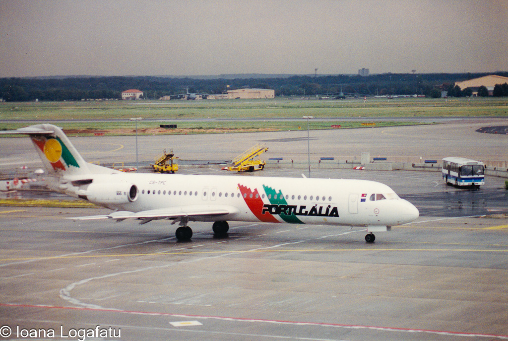 Airplane preparing for takeoff at the busy airport