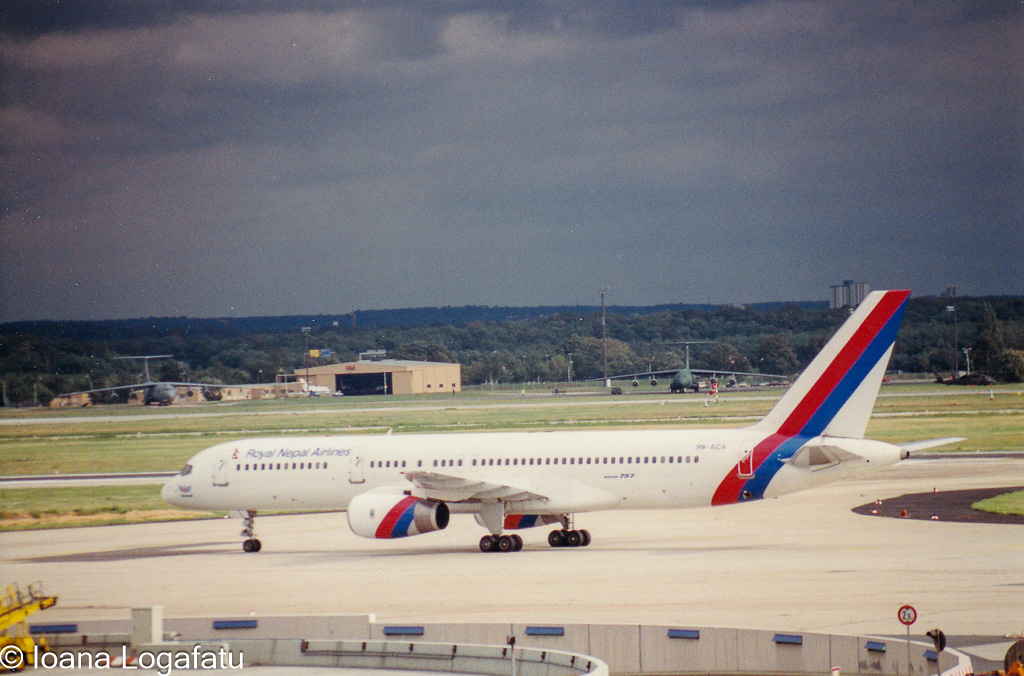 Airline departure during a cloudy afternoon sky