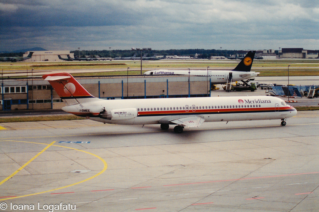 Daytime vintage airliners at airport