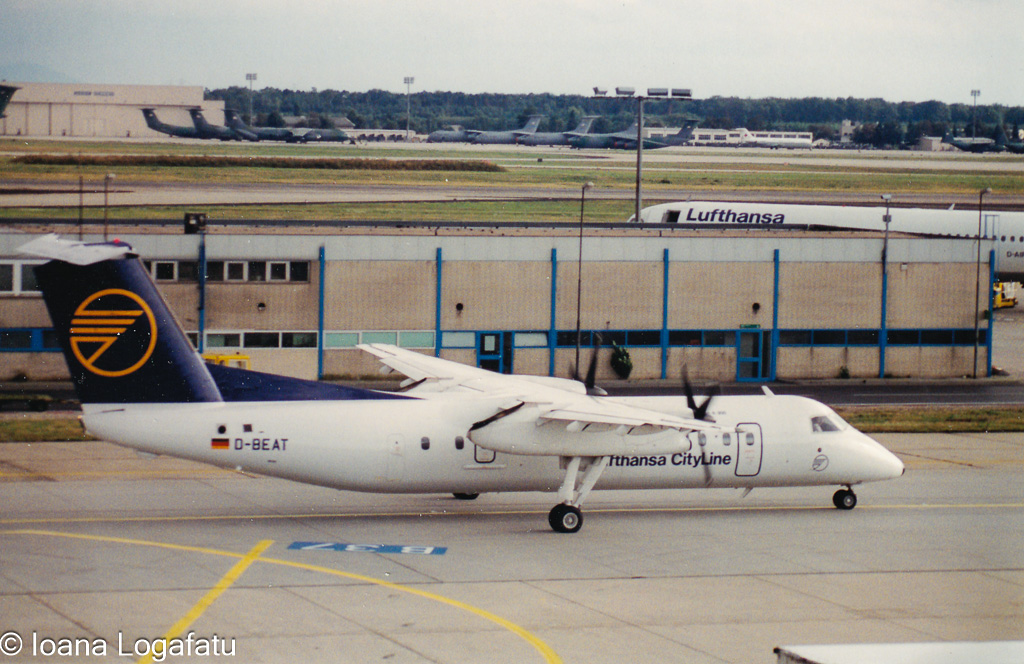 Lufthansa CityLine aircraft preparing for takeoff