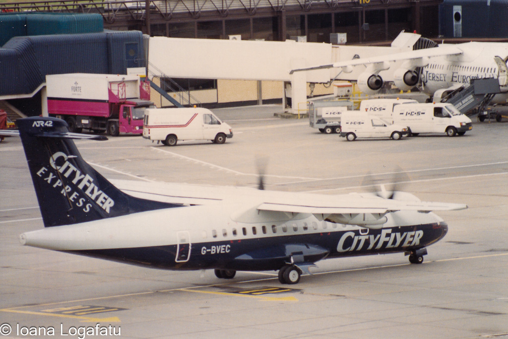 CityFlyer Express aircraft preparing for departure