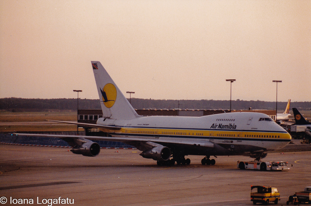 Airliner takes off at sunset