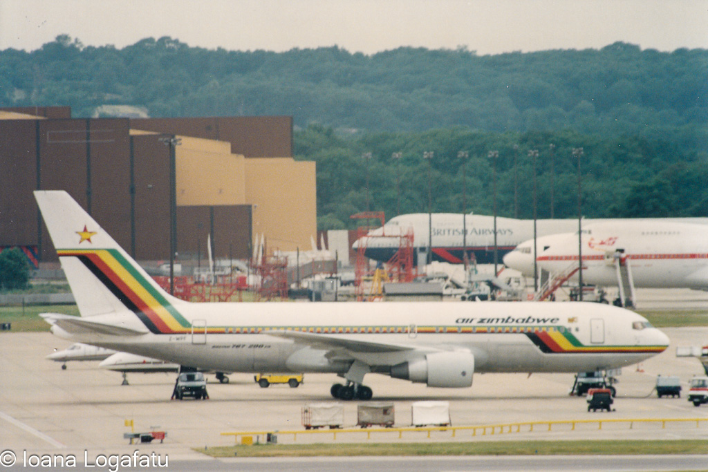 Air Zimbabwe aircraft preparing for departure