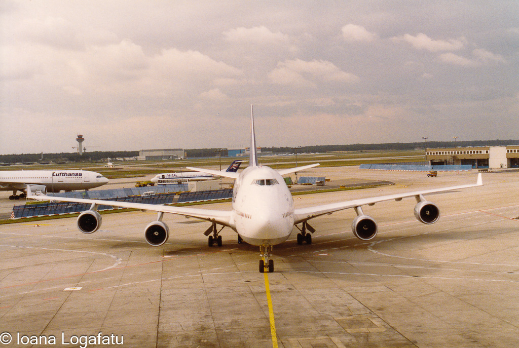 Air travel hub bustling with aircraft activity