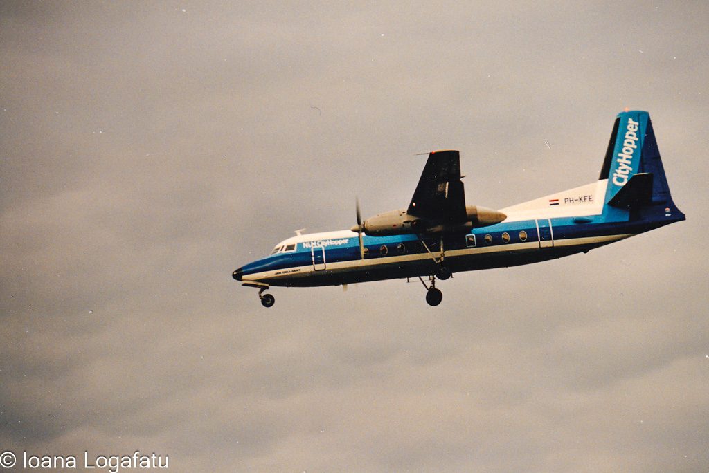 Flying through cloudy skies on a flight