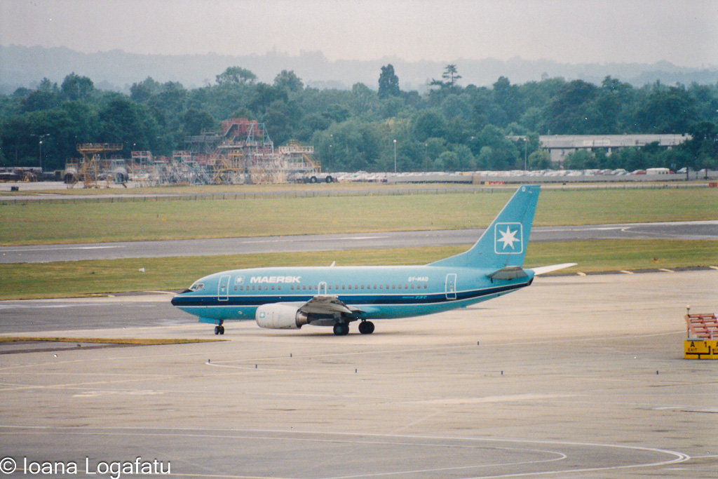 Airliner ready for takeoff on runway