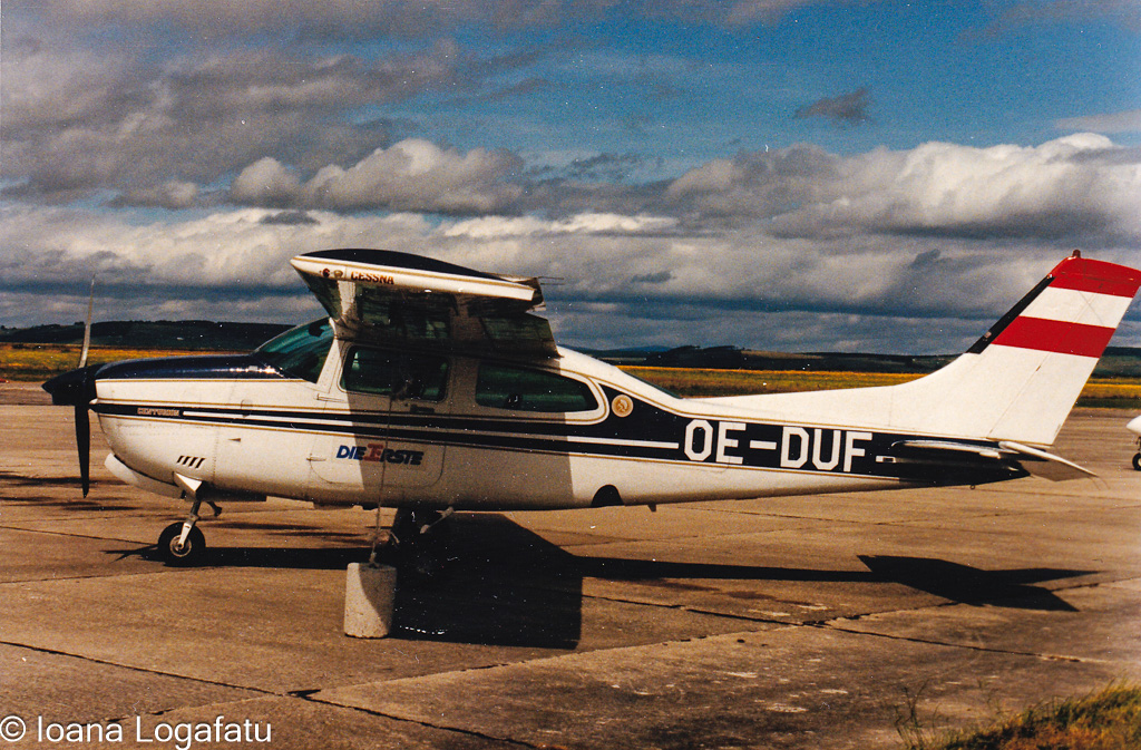 Quiet moment at the airstrip with a classic plane