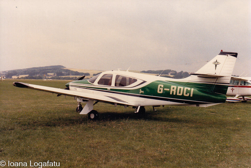Vintage aircraft on a sunny day at the airfield