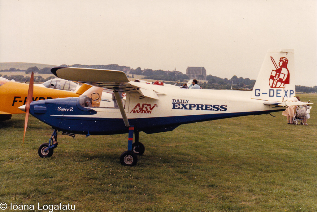 Vintage aircraft on display at an airshow event